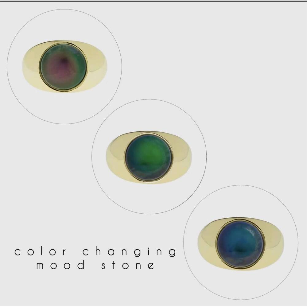 NEW MARLYN SCHIFF mood ring in gold